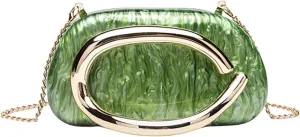 Women Metal Handle Evening Bag Acrylic Clutch Handbags Trendy Y2K Crossbody Bag For Women Elegant Wedding Party handbag