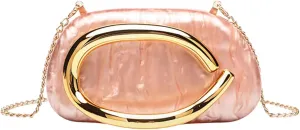 Women Metal Handle Evening Bag Acrylic Clutch Handbags Trendy Y2K Crossbody Bag For Women Elegant Wedding Party handbag