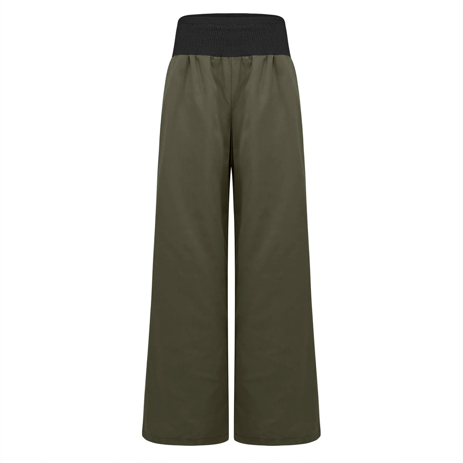 Women Summer High Waisted Cotton Linen Palazzo Pants High Waisted Wide Leg Pants Boho Lounge Trousers with Pocket