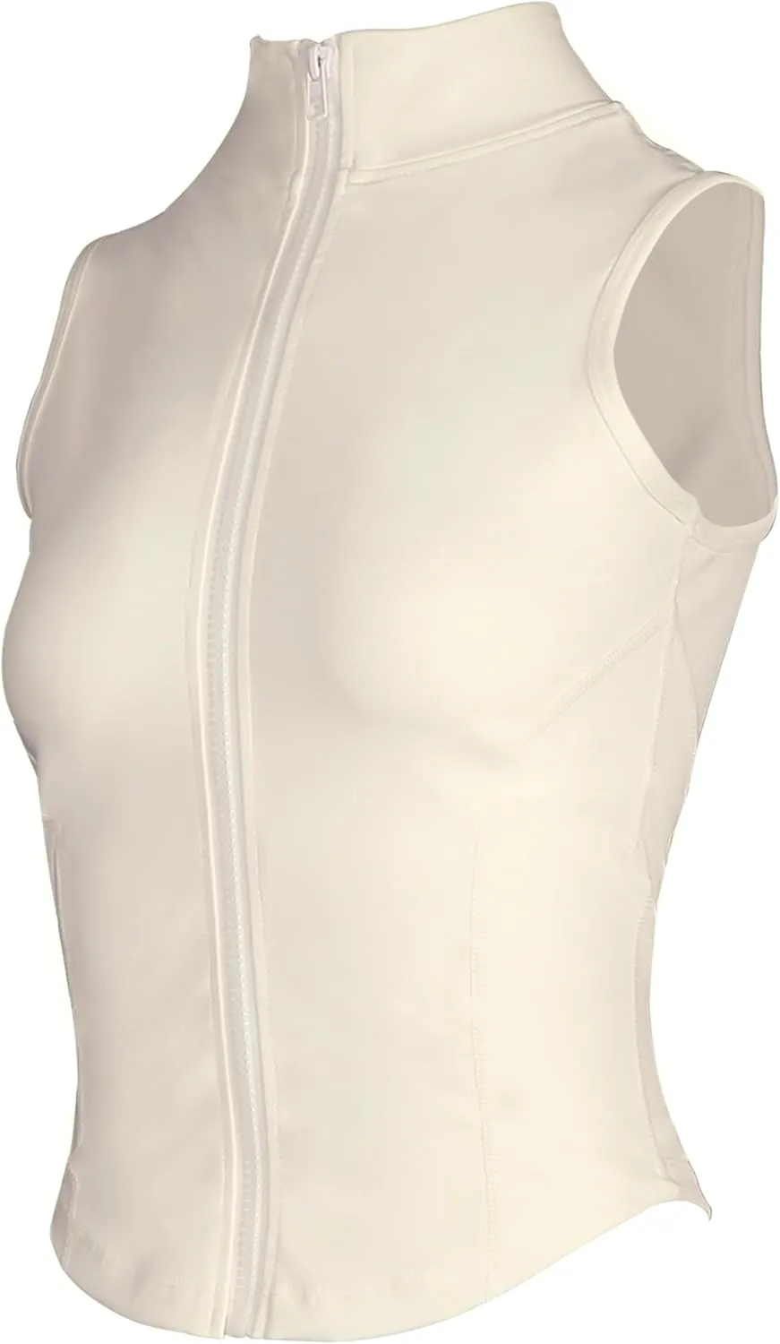 Women Summer Lightweight Cropped Athletic Zip Up Sleeveless Jackets Workout Gym Seamless Vests