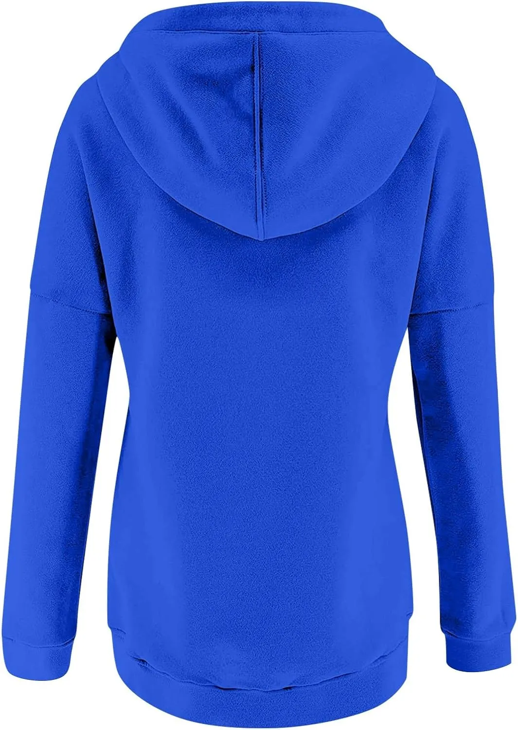 Womens 2024 Hooded Casual Button Collar Drawstring Hoodies Fall Fashion Plain Tunic Hoodies Sweatshirts