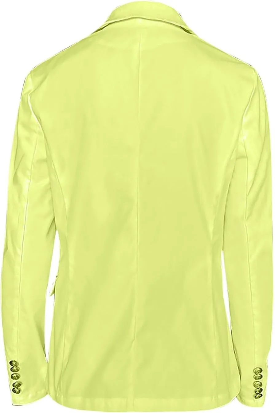 Womens Blazer Fashion Casual 2024 Office Work Button Jackets Long Sleeve Open Front Loose Lightweight Blazers