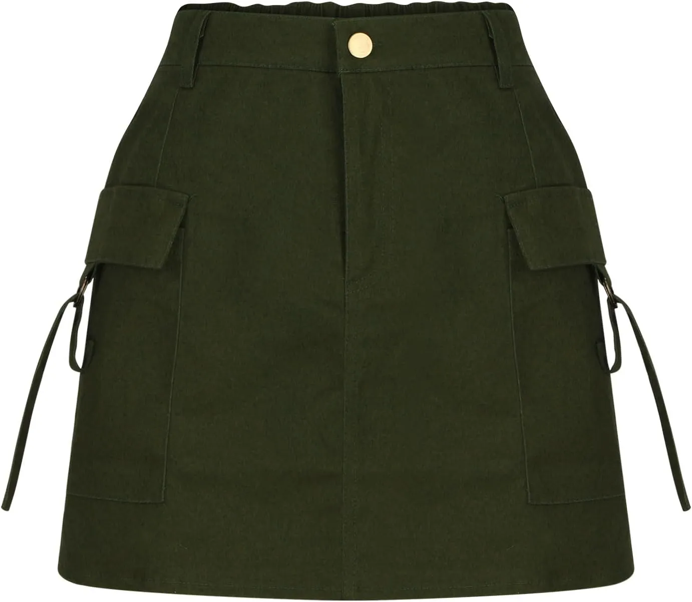 Women's Cargo Skirt Casual Wrap Bodycon Pockets Skirts Solid Color Low Waisted Pure Comfort Skirt 2025 Outfits