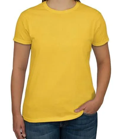 Women's Custom Logo Tshirts, Promotional Ultra Cotton Solid Crew Neck Woman's T‑shirts - All Colors