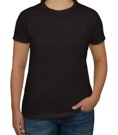 Women's Custom Logo Tshirts, Promotional Ultra Cotton Solid Crew Neck Woman's T‑shirts - All Colors