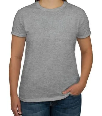 Women's Custom Logo Tshirts, Promotional Ultra Cotton Solid Crew Neck Woman's T‑shirts - All Colors