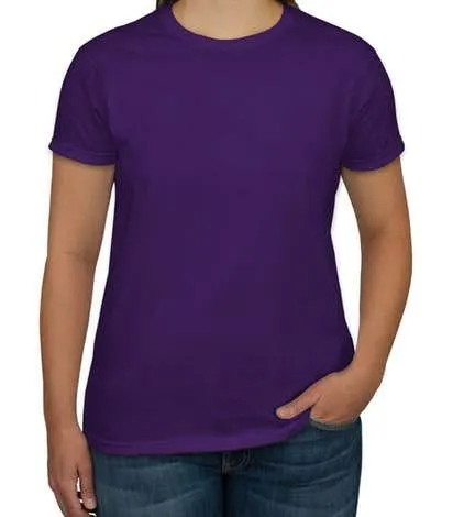 Women's Custom Logo Tshirts, Promotional Ultra Cotton Solid Crew Neck Woman's T‑shirts - All Colors