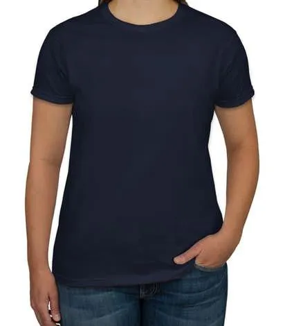 Women's Custom Logo Tshirts, Promotional Ultra Cotton Solid Crew Neck Woman's T‑shirts - All Colors