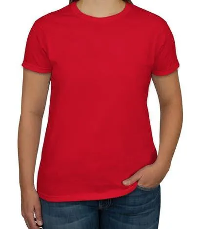 Women's Custom Logo Tshirts, Promotional Ultra Cotton Solid Crew Neck Woman's T‑shirts - All Colors