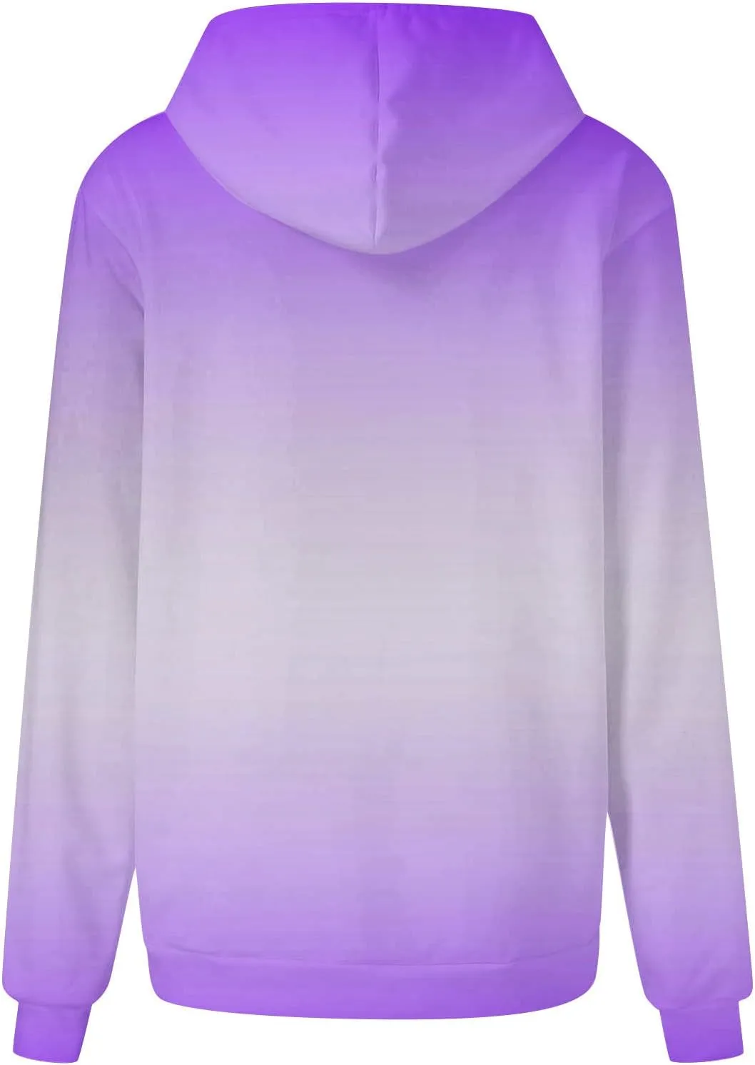 Womens Cute Sweatshirt Gradient Print Long Sleeve Drawstring Hoodies Pullover Oversized Y2K Tops Fashion Clothes with Pocket