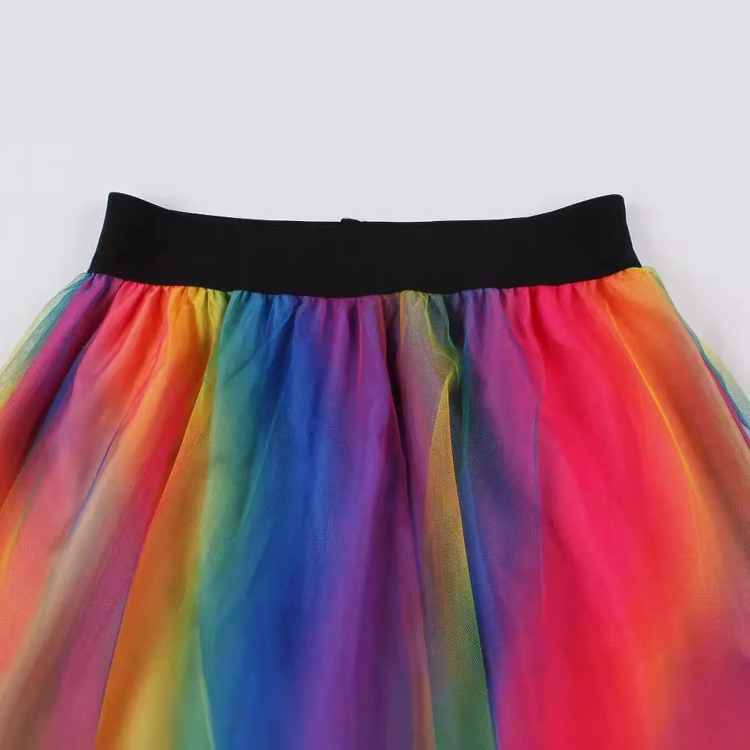 Women's Fashion Gradient Midi Skirt Summer Pleated Elastic Waist Skirt Casual Elegant Party Prom A-Line Skirts