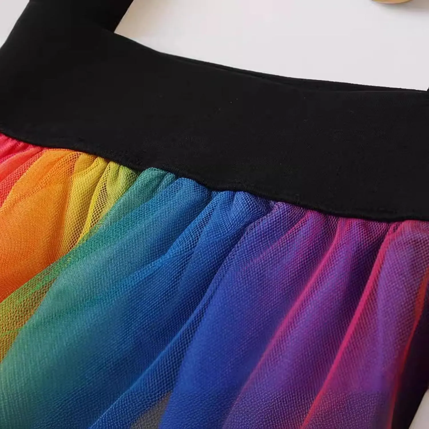 Women's Fashion Gradient Midi Skirt Summer Pleated Elastic Waist Skirt Casual Elegant Party Prom A-Line Skirts