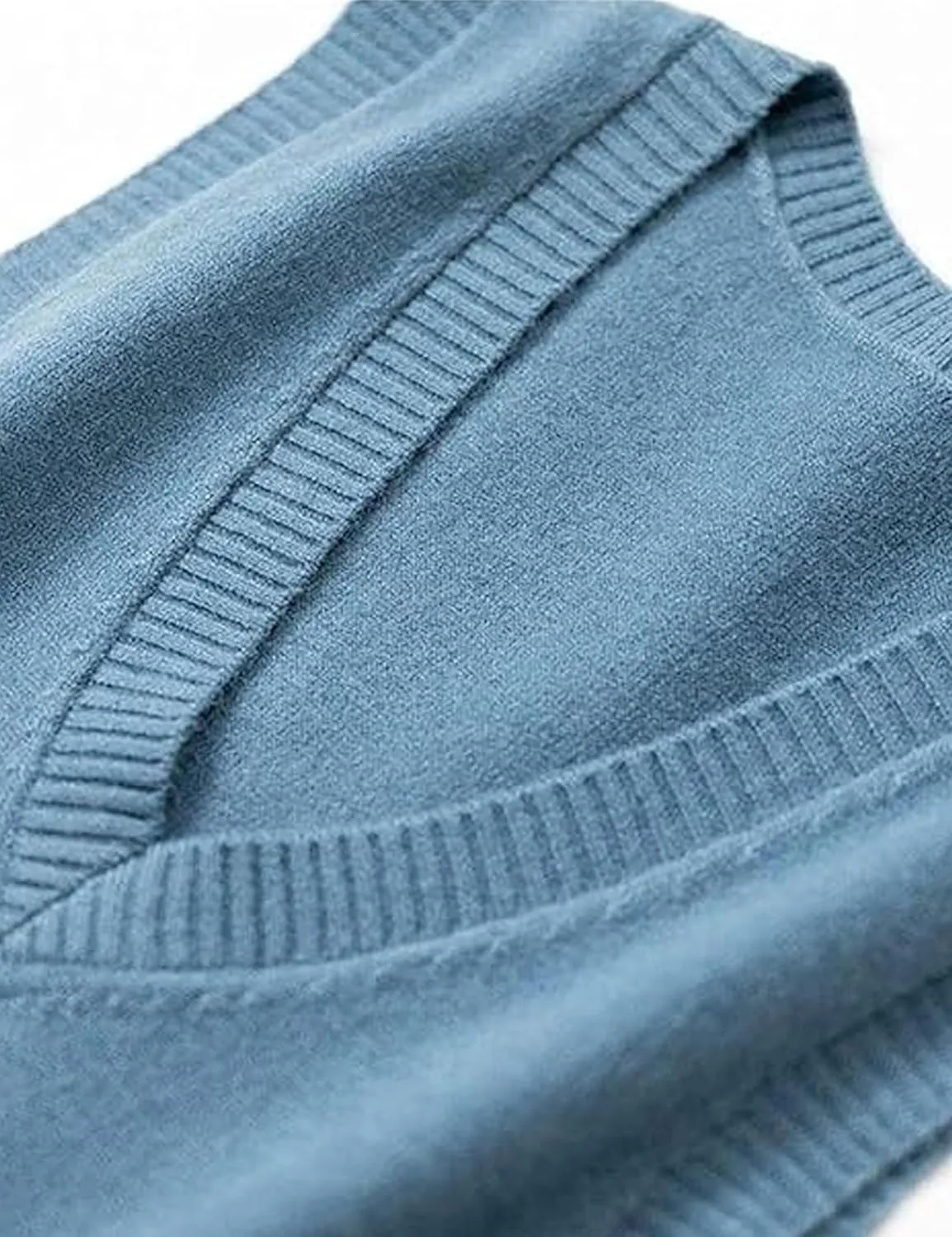 Womens Knit Sweater Vest Side Button Down Pullover Sleeveless V Neck Knit Sweater Vest