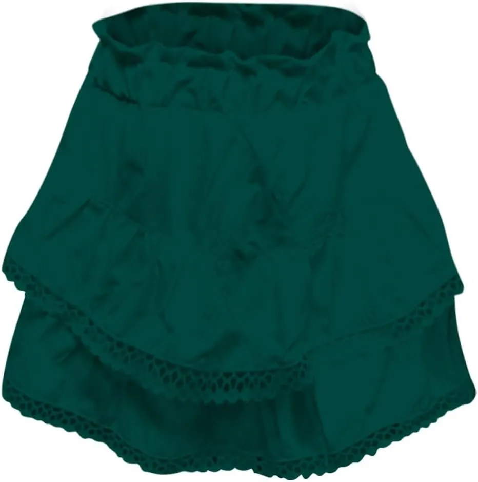 Women's Skater Skirt 2025 Basic Pleated High Waisted Ruffles Flared Cute Mini Skirts, S-2XL
