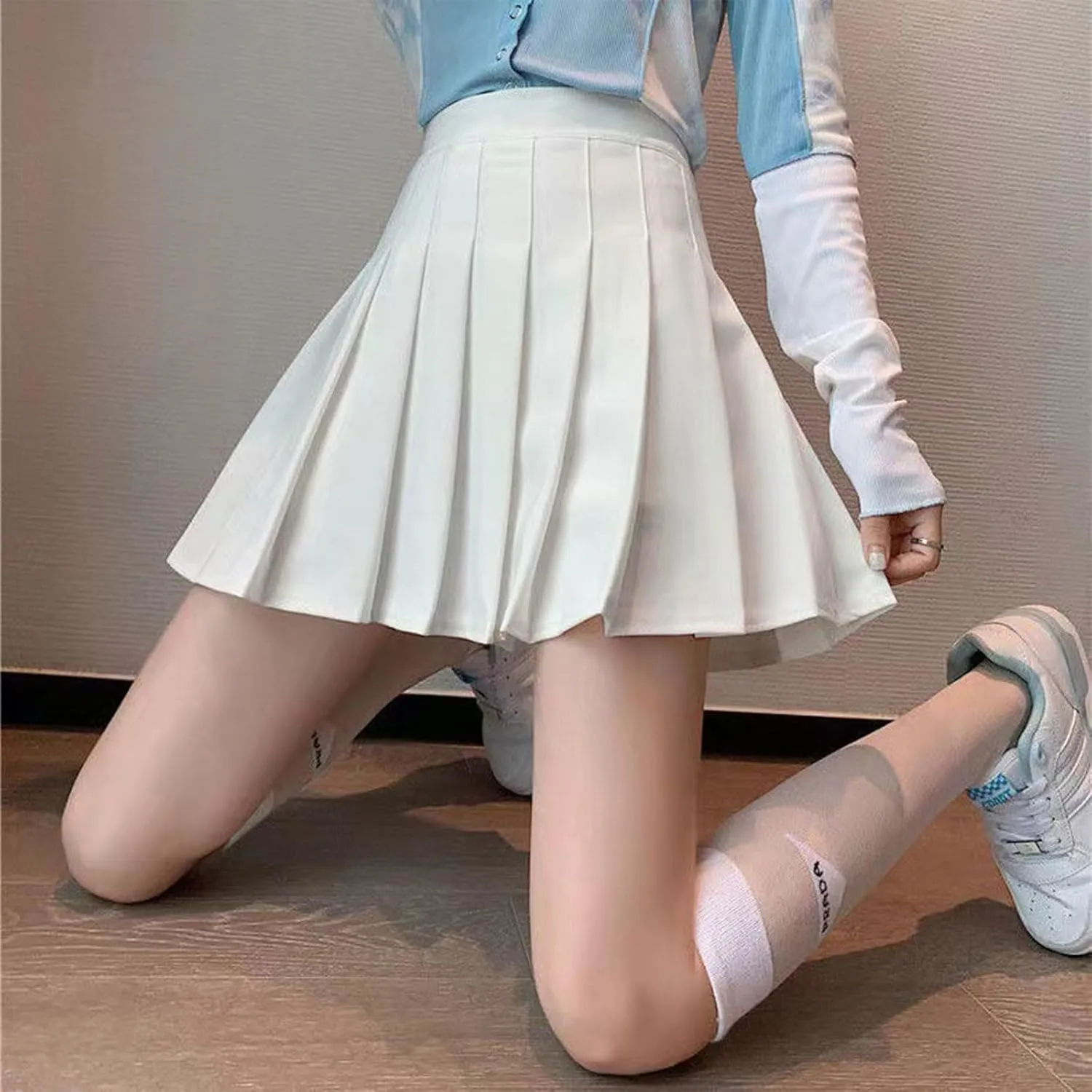 Women's Summer Athletic Loose Trendy Elastic High Waist Solid Color Yoga Fitness Tennis Skirts 2025 Inner Shorts, XS-3XL