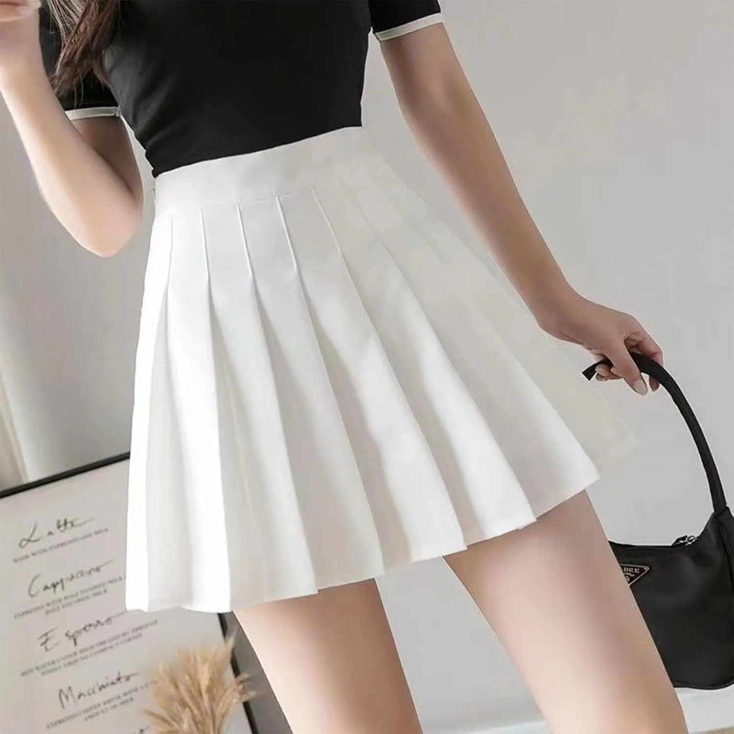 Women's Summer Athletic Loose Trendy Elastic High Waist Solid Color Yoga Fitness Tennis Skirts 2025 Inner Shorts, XS-3XL