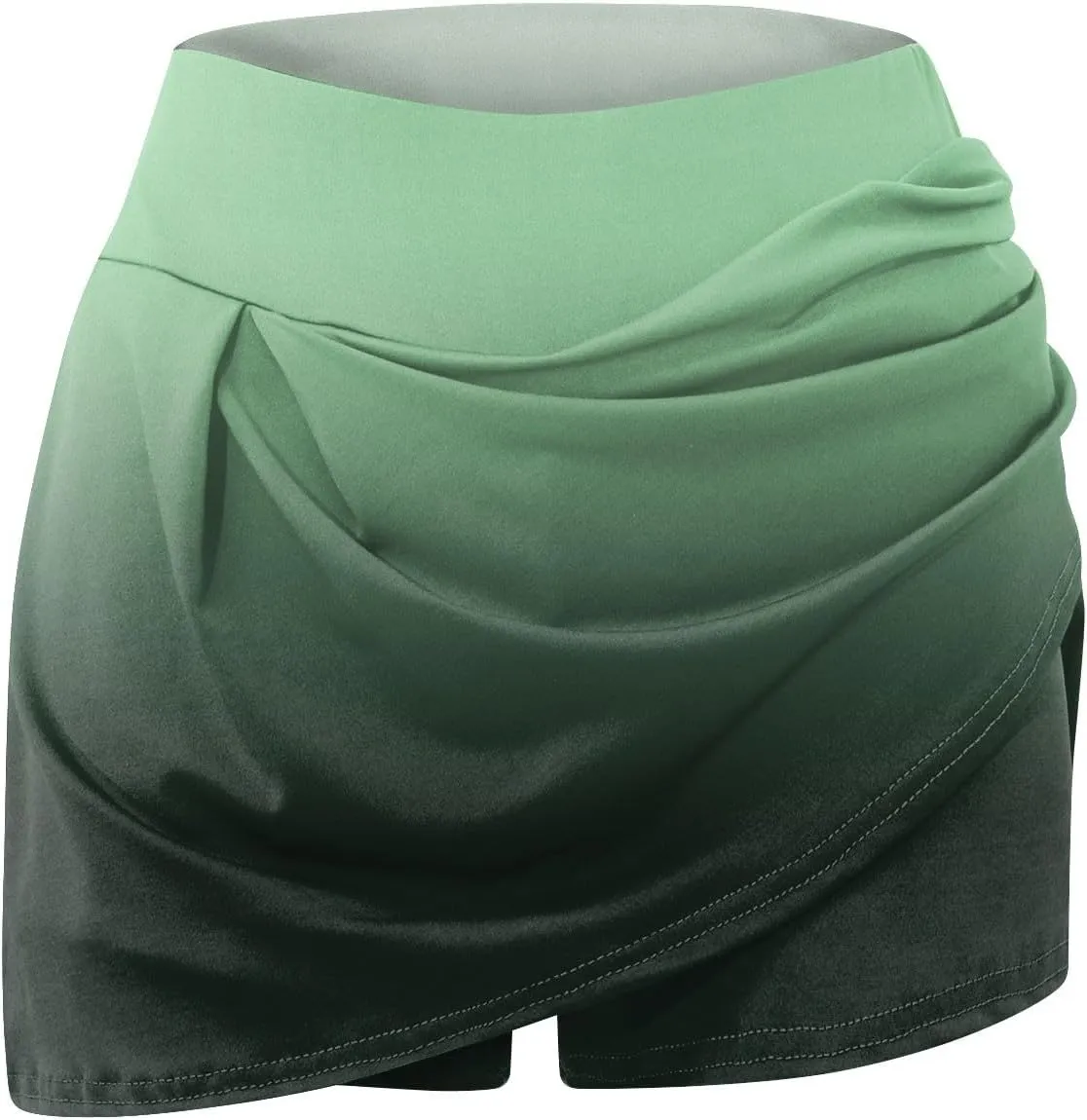 Women's Summer Athletic Loose Trendy Quick Dry Elastic High Waist Color Gradient Yoga Fitness Tennis Skirts 2025, S-5XL