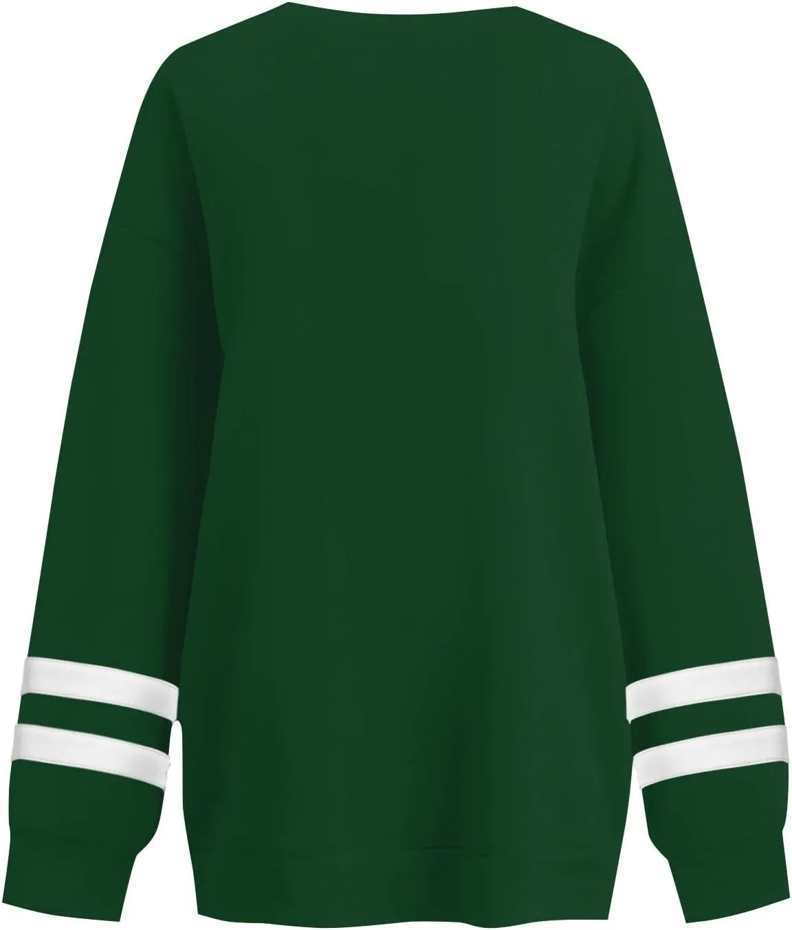 Women's Sweatshirts Loose Casual Trendy Long Sleeve Striped Printed Crew Neck Oversized Sports Sweatshirt Plus Size, S-5XL
