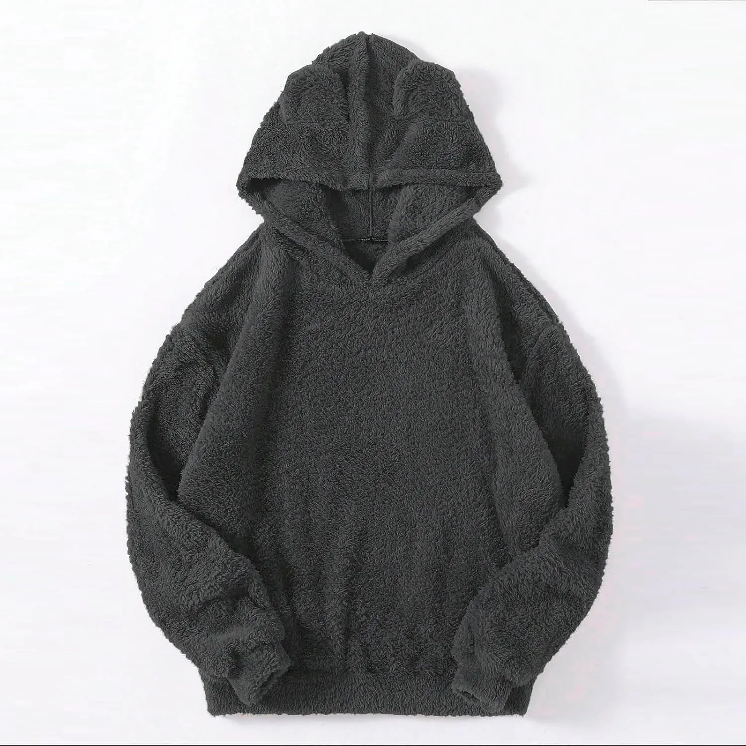 Womens Teddy Hoodies Fuzzy Fleece Shaggy Oversized Sweatshirts Winter Warm Long Sleeve Pullover with Pocket