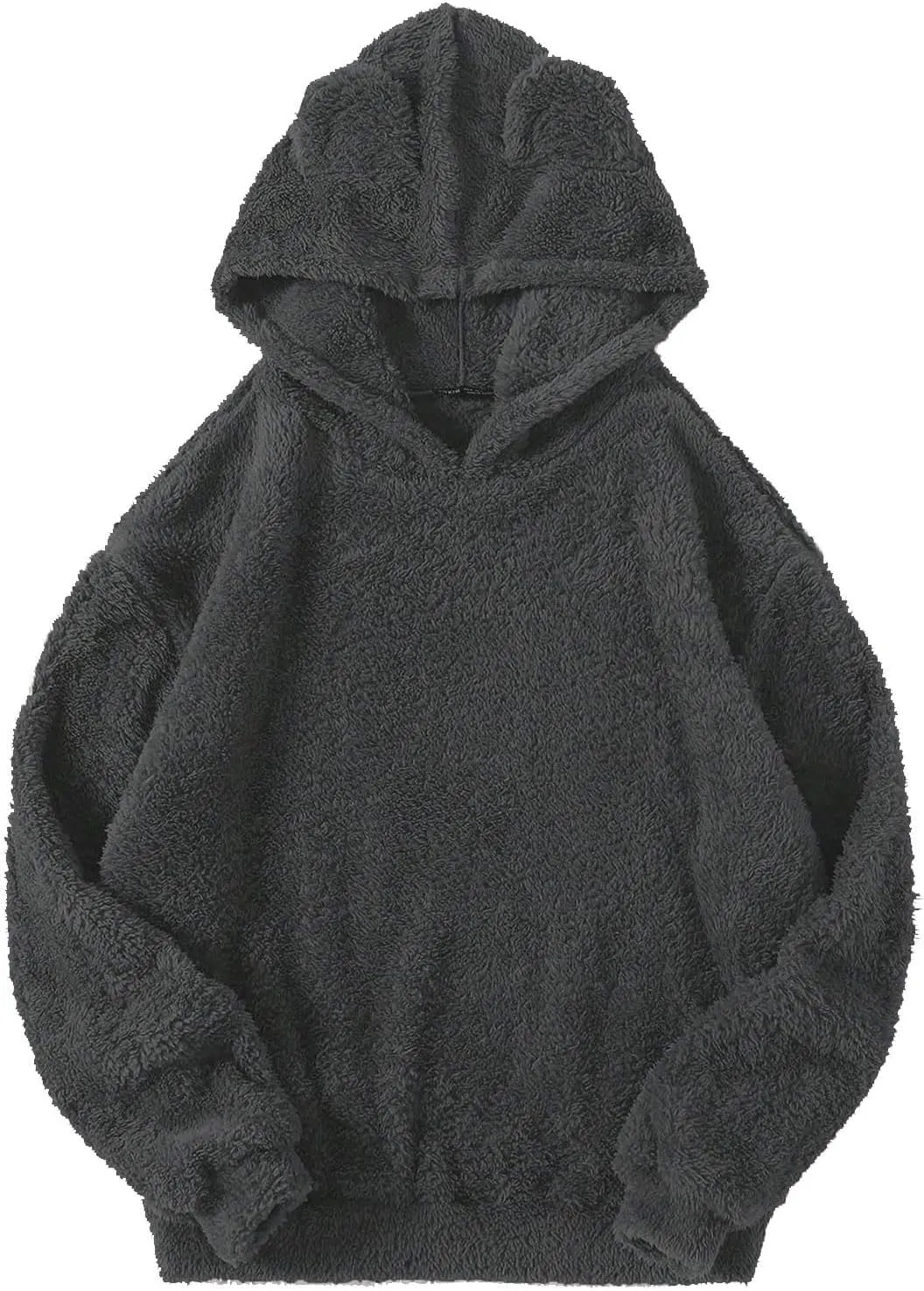Womens Teddy Hoodies Fuzzy Fleece Shaggy Oversized Sweatshirts Winter Warm Long Sleeve Pullover with Pocket