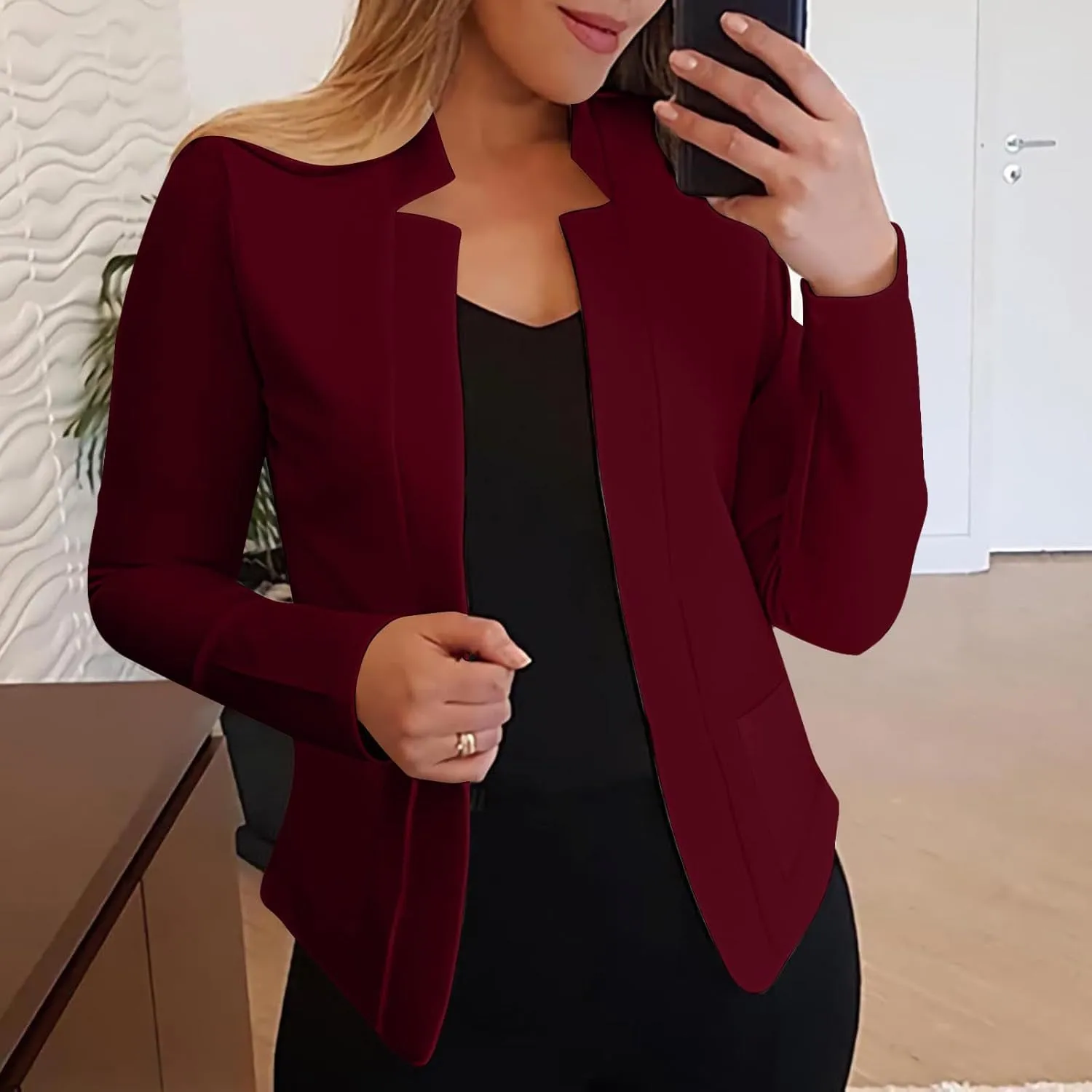 Women's Work Office Blazer Fall Fashion Business Casual Long Sleeve Petite Blazer Dressy Suit Jackets Trendy Outfits