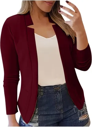 Women's Work Office Blazer Fall Fashion Business Casual Long Sleeve Petite Blazer Dressy Suit Jackets Trendy Outfits