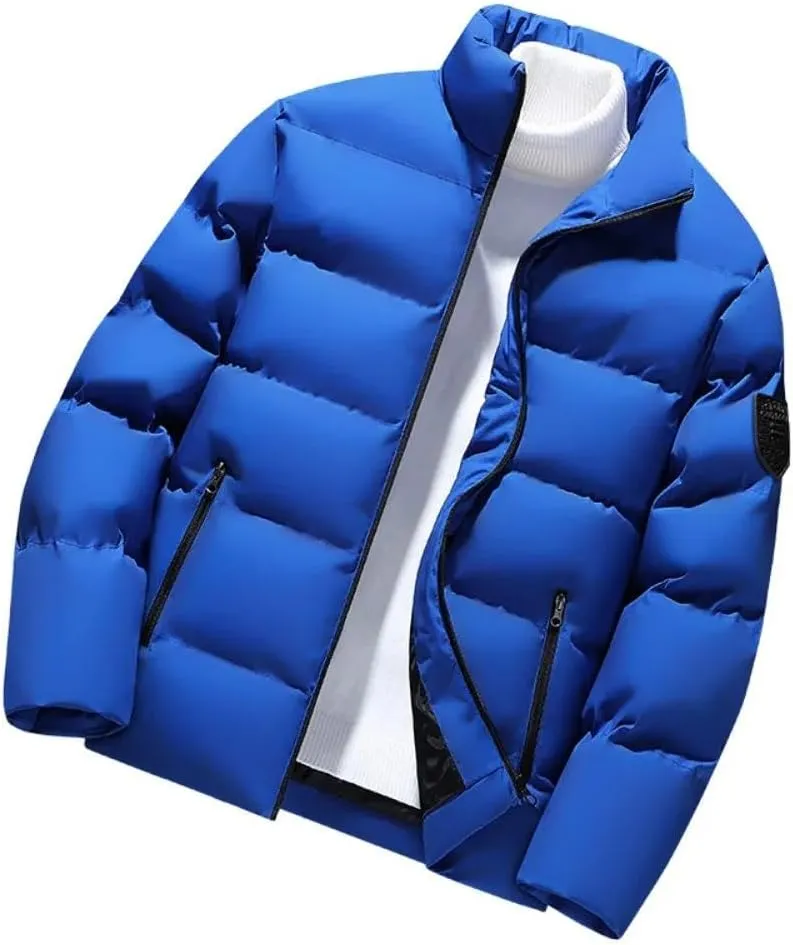 Xingfenly Korean Jacket Men Autumn Winter Cotton Padded Warm Thickened Stand Collar Clothing Puffer Coats Youth