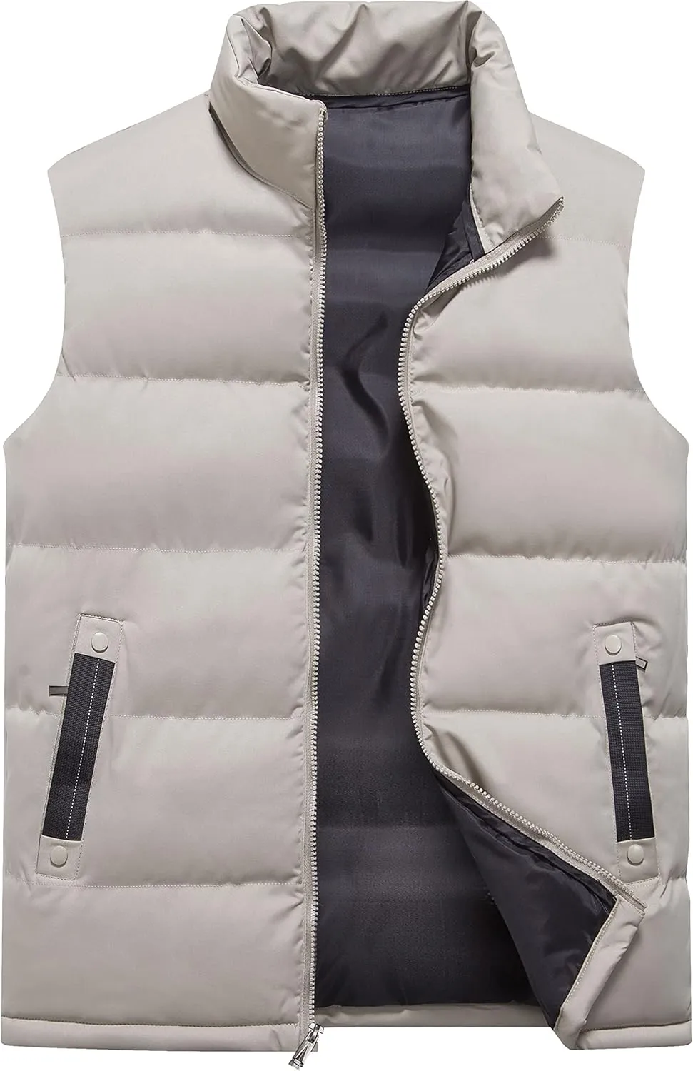 XinYangNi Mens Puffer Vest Quilted Outerwear Winter Warm Down Puffy Vests Lightweight Casual Padded Jacket