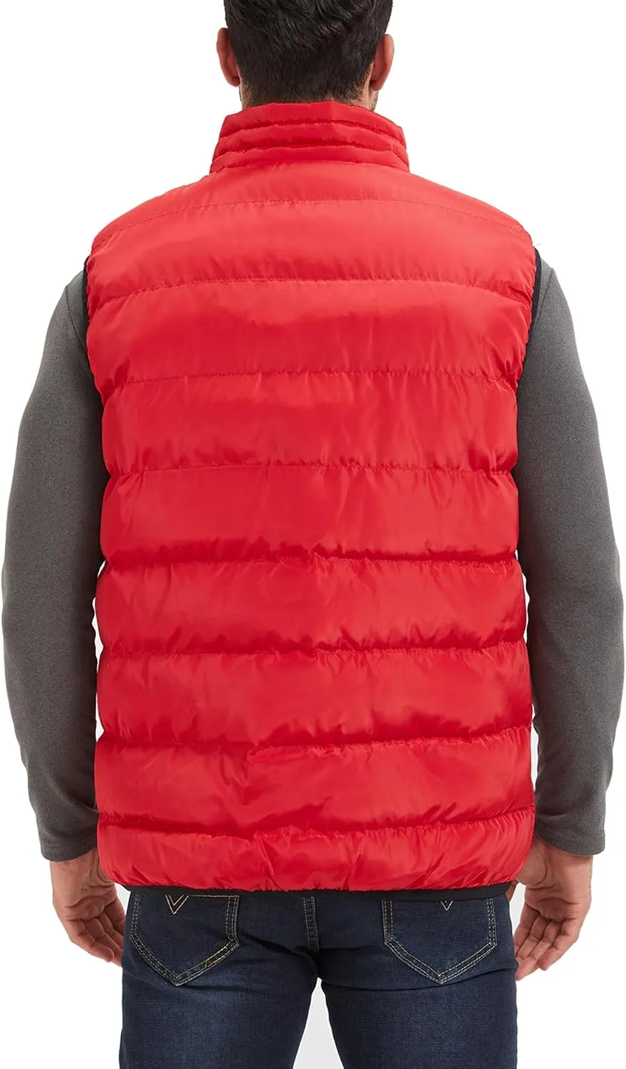 XinYangNi Mens Puffer Vest Quilted Outerwear Winter Warm Down Puffy Vests Lightweight Casual Padded Jacket
