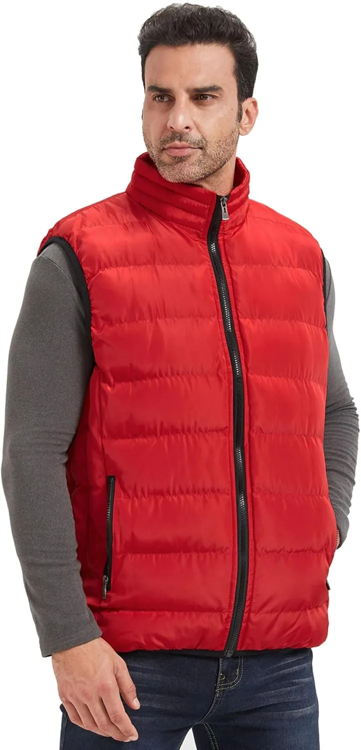 XinYangNi Mens Puffer Vest Quilted Outerwear Winter Warm Down Puffy Vests Lightweight Casual Padded Jacket