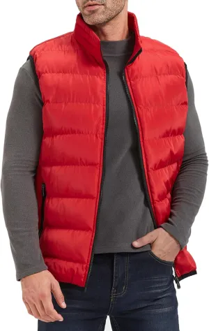 XinYangNi Mens Puffer Vest Quilted Outerwear Winter Warm Down Puffy Vests Lightweight Casual Padded Jacket