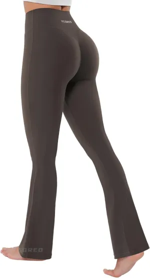 YEOREO Mini Flared Leggings for Women 30" Bessli High Waist No Front Seam Flare Yoga Pants Hidden Scrunch Workout Leggings