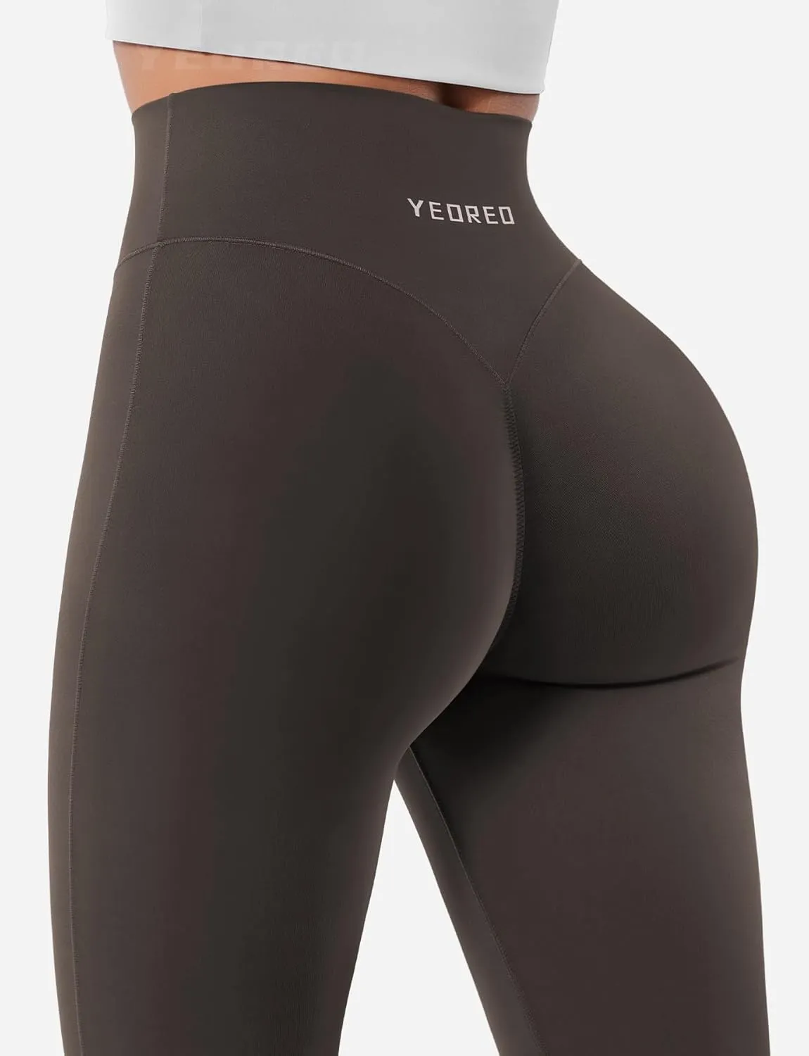 YEOREO Mini Flared Leggings for Women 30" Bessli High Waist No Front Seam Flare Yoga Pants Hidden Scrunch Workout Leggings