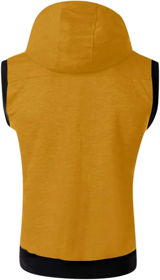 Ymosrh Mens Trendy Hoodie Fashion Men's Summer Casual Hooded Color T-Shirt Short Sleeve Top Blouse Casual Sweater