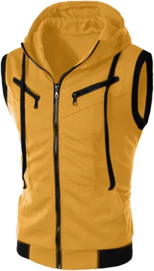 Ymosrh Mens Trendy Hoodie Fashion Men's Summer Casual Hooded Color T-Shirt Short Sleeve Top Blouse Casual Sweater